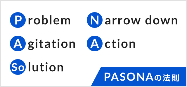 セールスコピーに使える「PASONAの法則」と実例